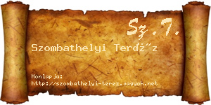 Szombathelyi Teréz névjegykártya