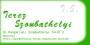 terez szombathelyi business card